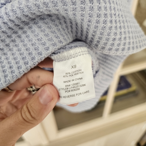 Olive + Oak Waffle Knit Oversized Sweater Top - Picture 4 of 5